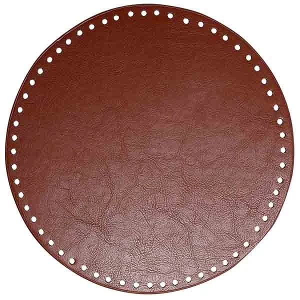 Go Handmade Taske/Kurve Base, PU Læder, Rund, 25 cm